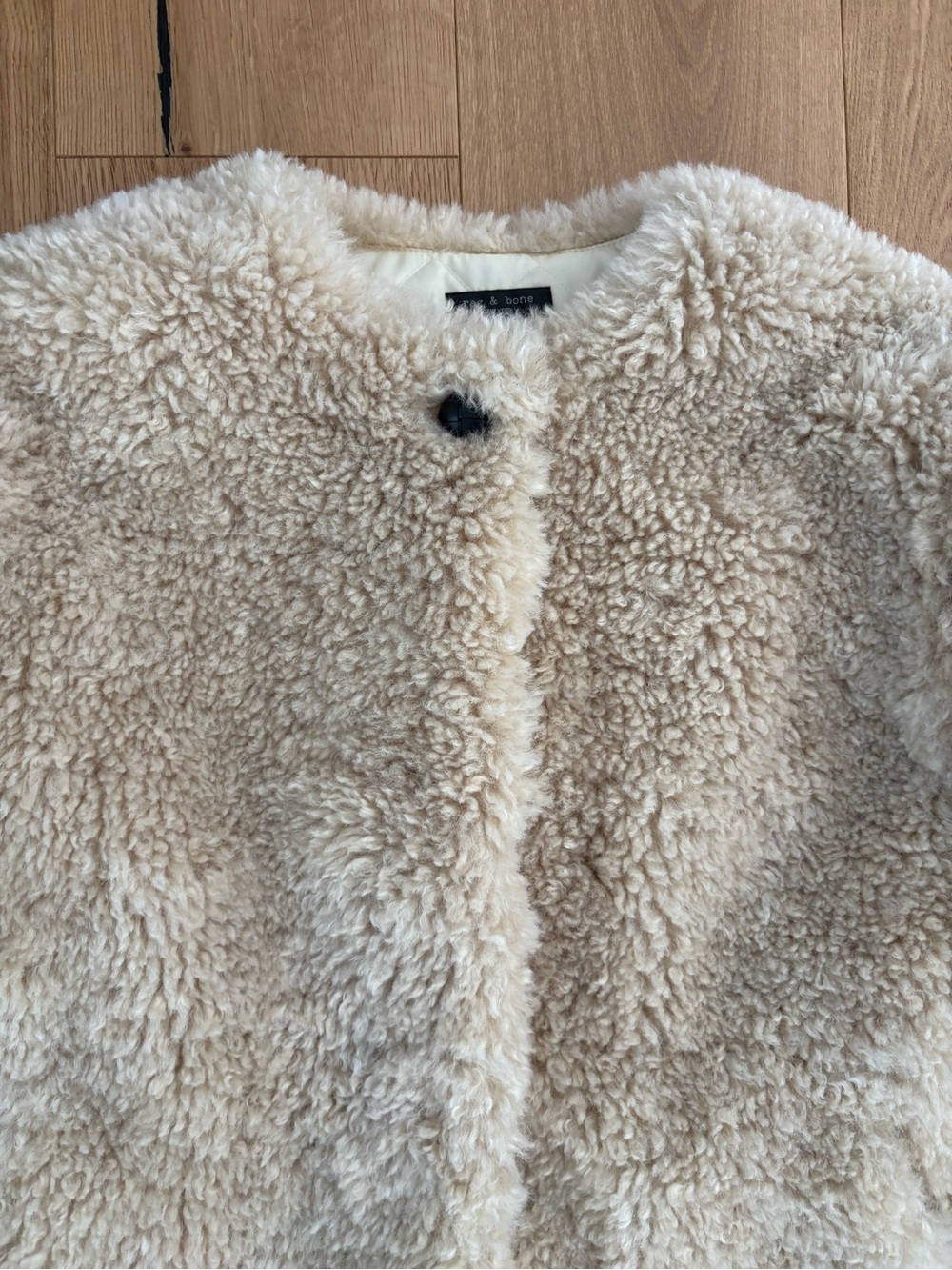Rag & bone Ivory Cory Faux Shearling Coat - Picture 5 of 6